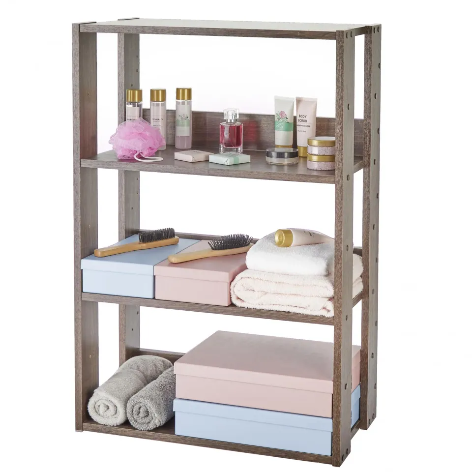 Iris Ohyama OWR-600 Holzregal Braun 60 cm 4 Böden