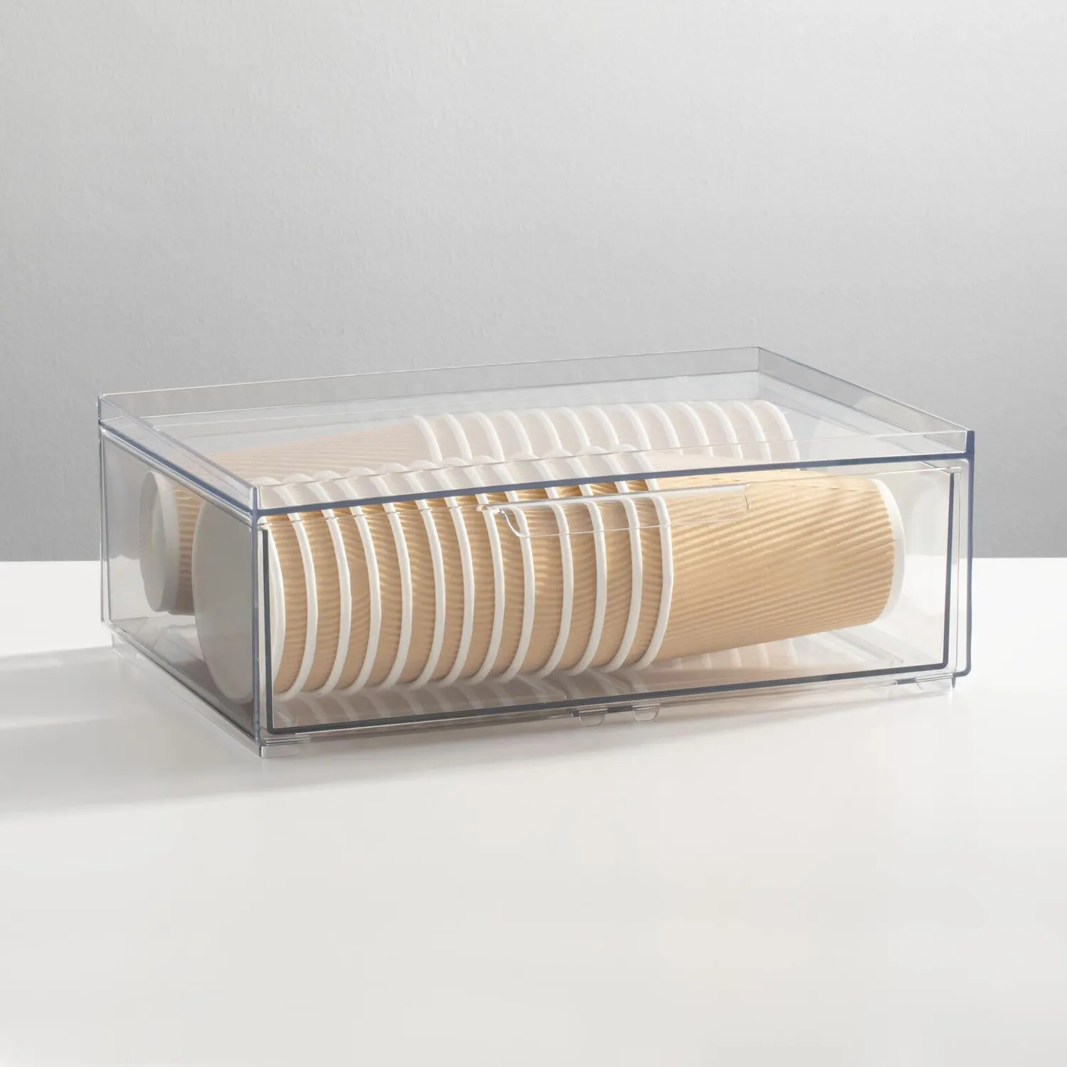 mDesign Aufbewahrungsbox Schubladenbox 2er-Set transparent