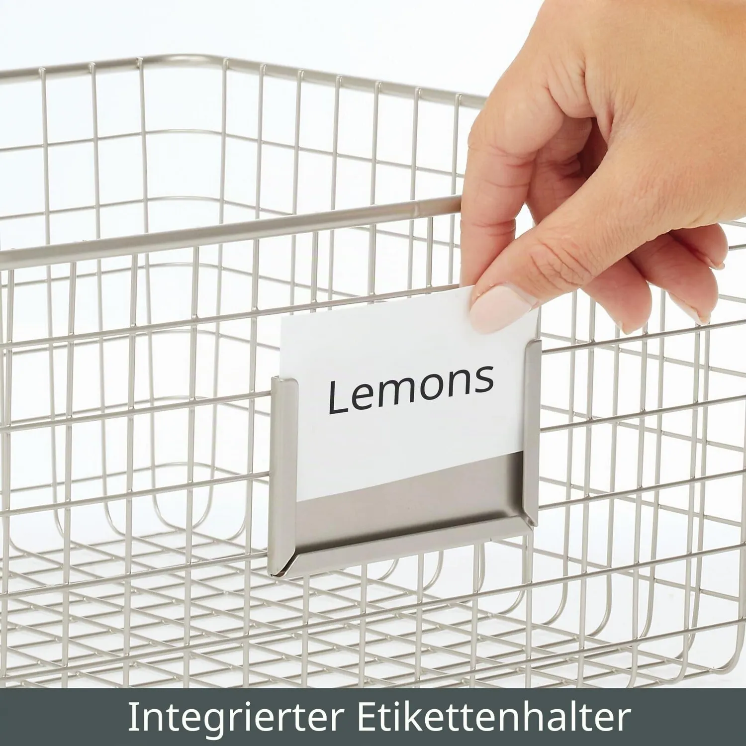 M Design Allzweckkorb Metall Drahtkorb 4er-Set mattsilber