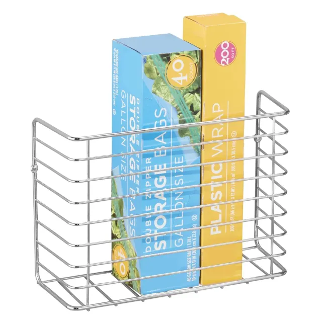 mDesign Hängekorb Küche Korb Metall 29,8 cm verchromt