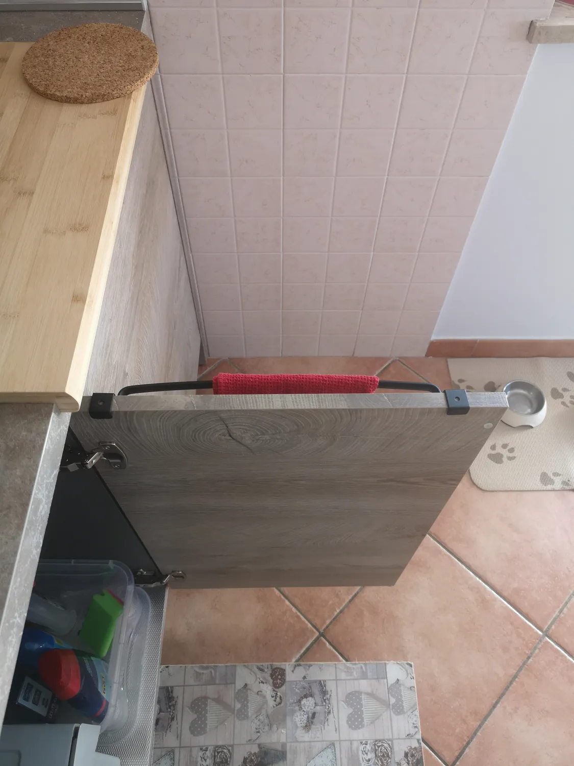 mDesign Geschirrtuchhalter gebogen Metall silber