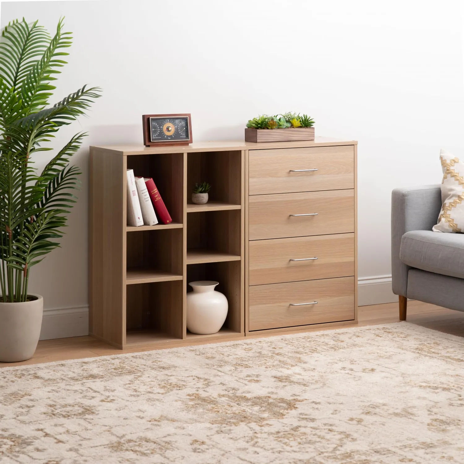 Iris Ohyama CFR-9060 Regal 6 Fächer Hellbraun Holz