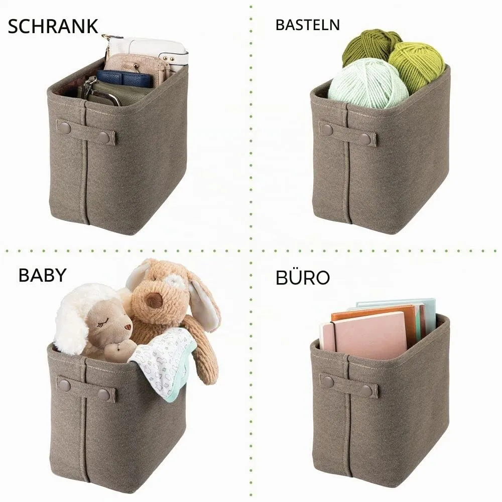 M Design Aufbewahrungskorb Baumwolle Espresso 26,7 cm beschichtet