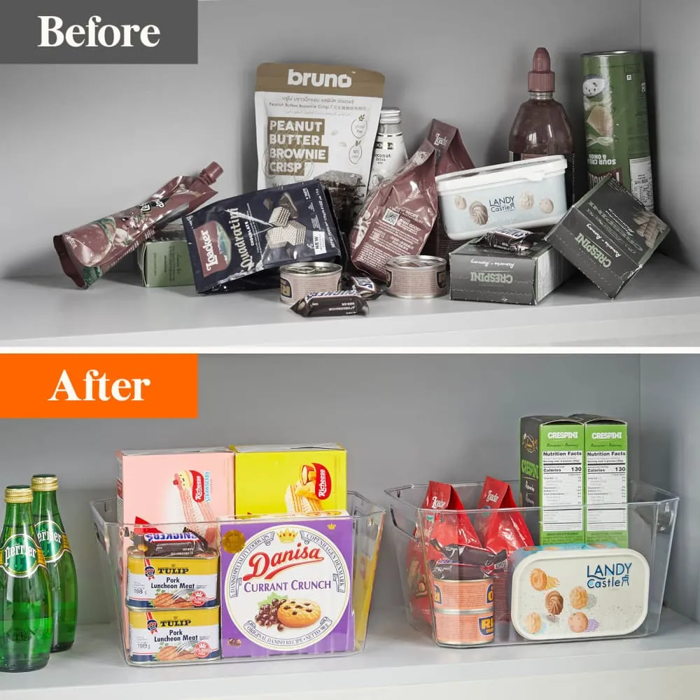 Lifewit Aufbewahrungsbox Transparent Kühlschrank mit Griff