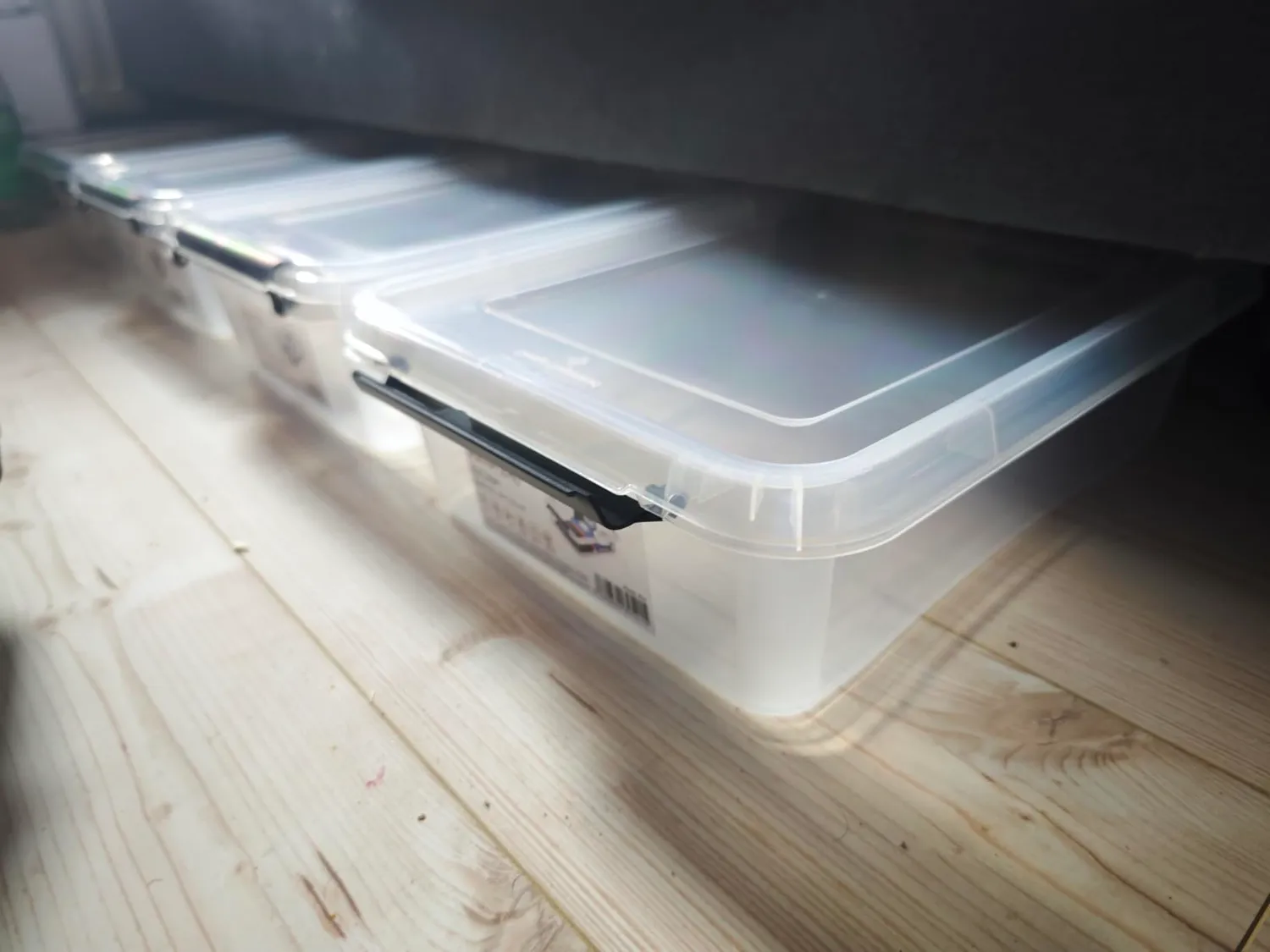astor24 Aufbewahrungsbox 8,5L transparent 4er-Set Deckel