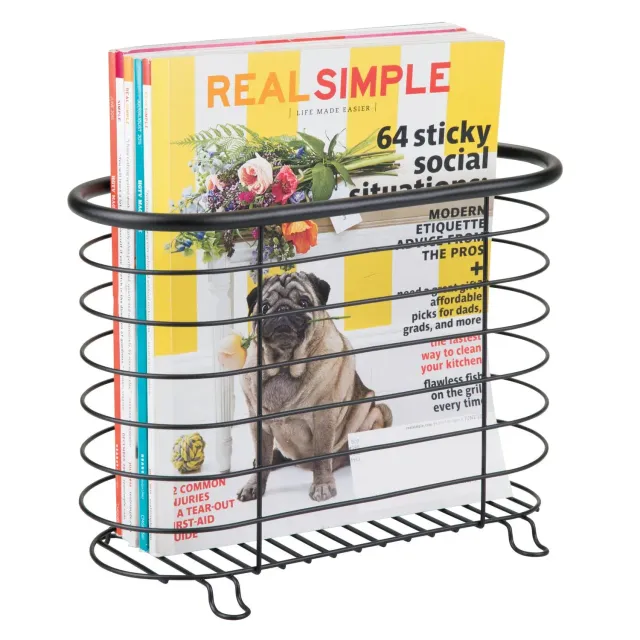 mDesign Zeitschriftenhalter Metall mattschwarz rostfrei