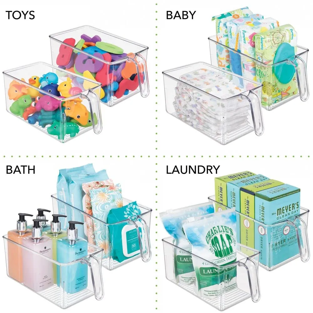 mDesign Aufbewahrungsbox Kühlschrankbox 4er-Set transparent