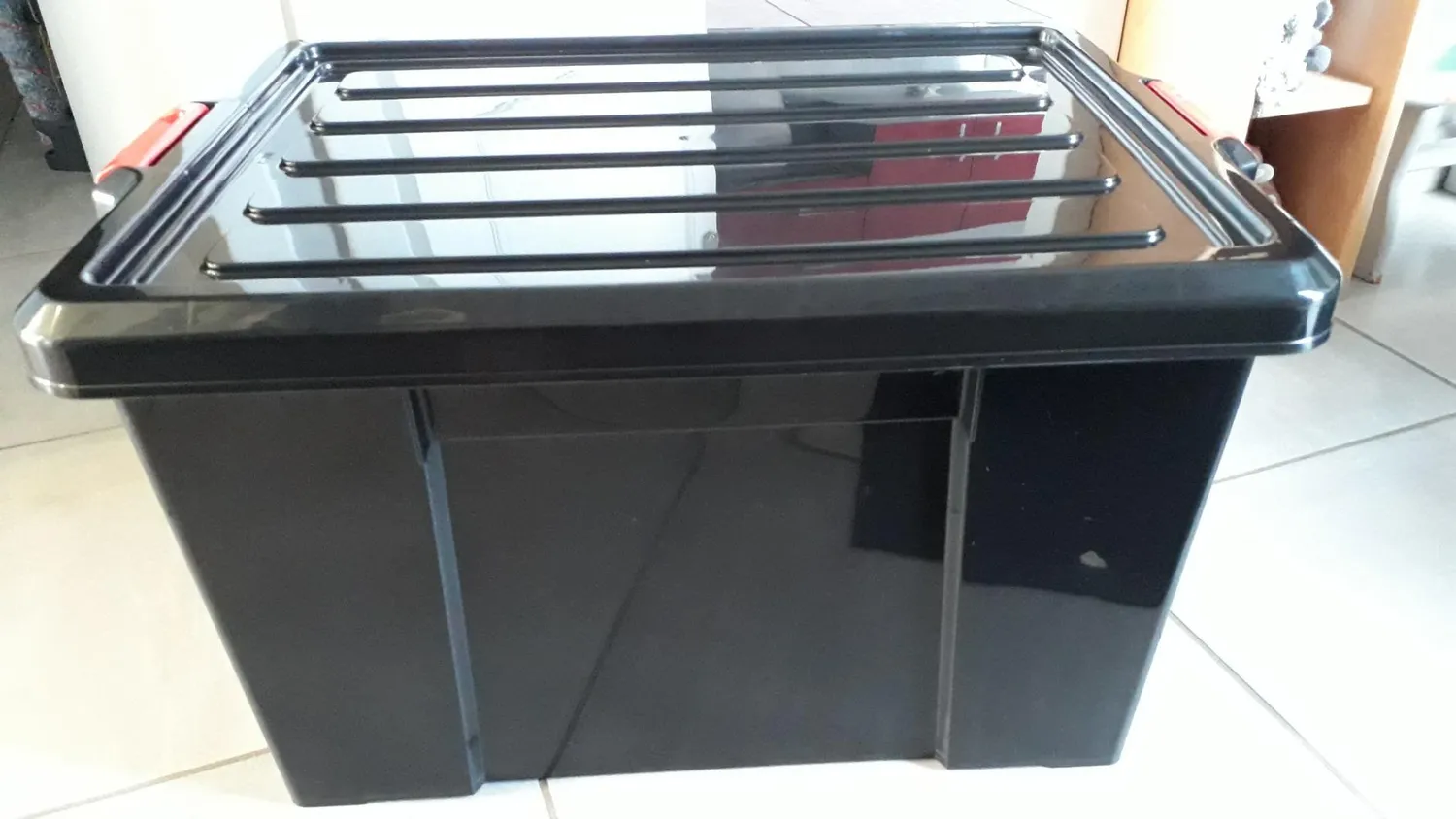 Iris Ohyama SK-430 Aufbewahrungsbox 43L schwarz 3er-Set