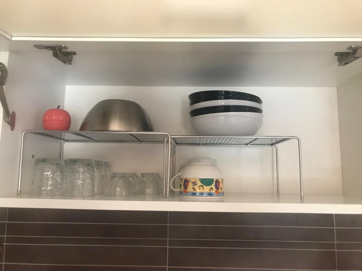 M Design Regaleinsatz Metall Grau ausziehbar 64,8 cm Geschirr