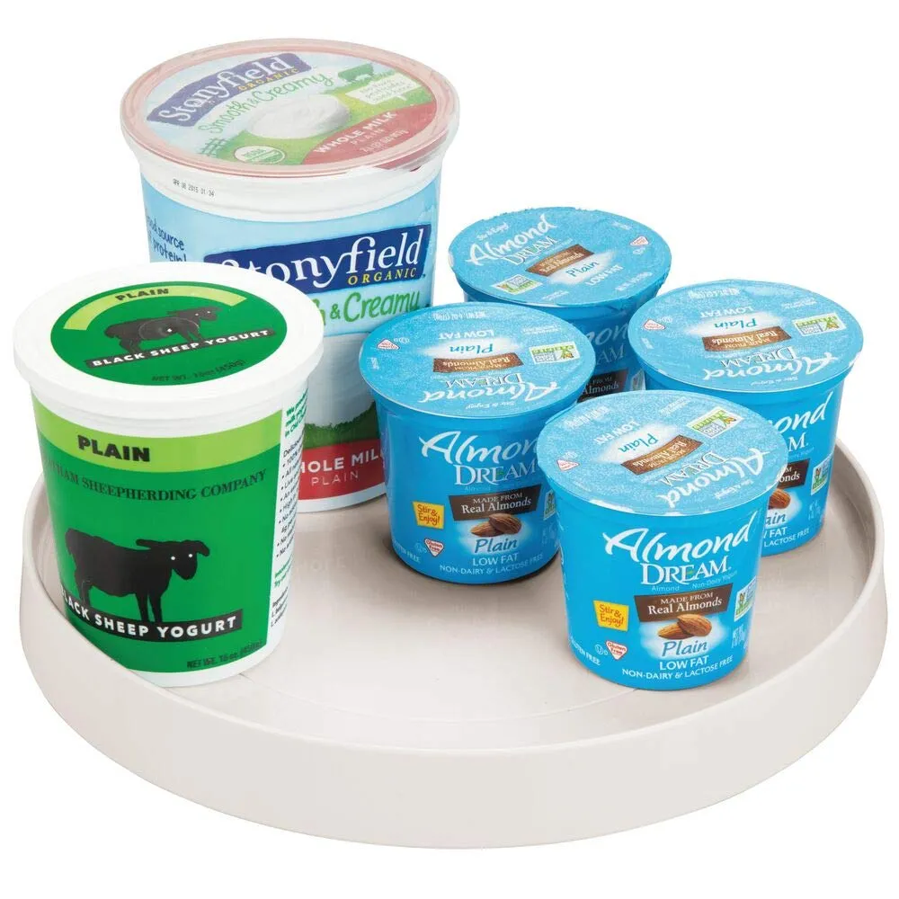 mDesign Gewürzregal drehbar rund creme BPA-frei