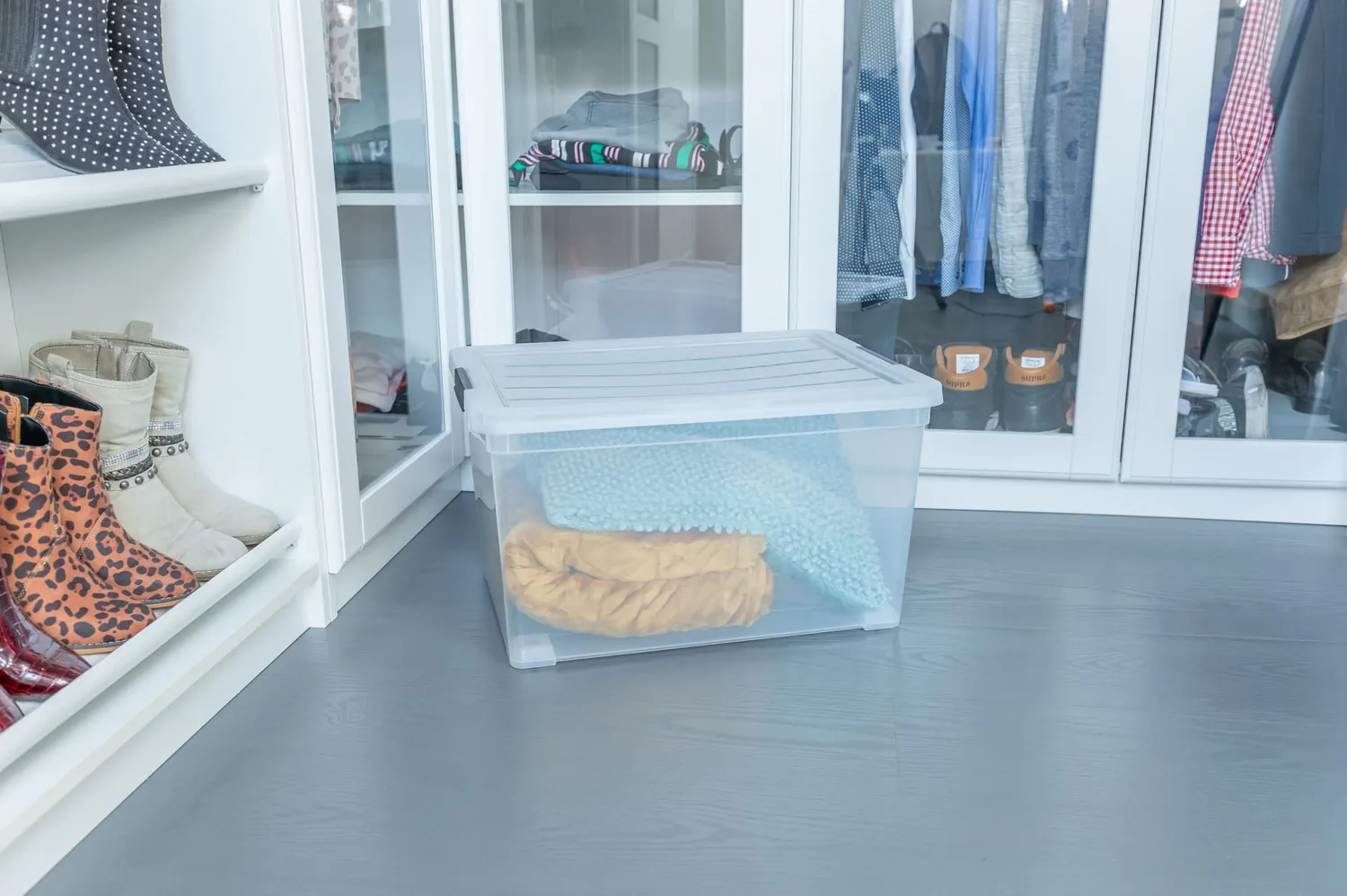 Iris Ohyama NCS-320 Aufbewahrungsbox 50 L transparent stapelbar