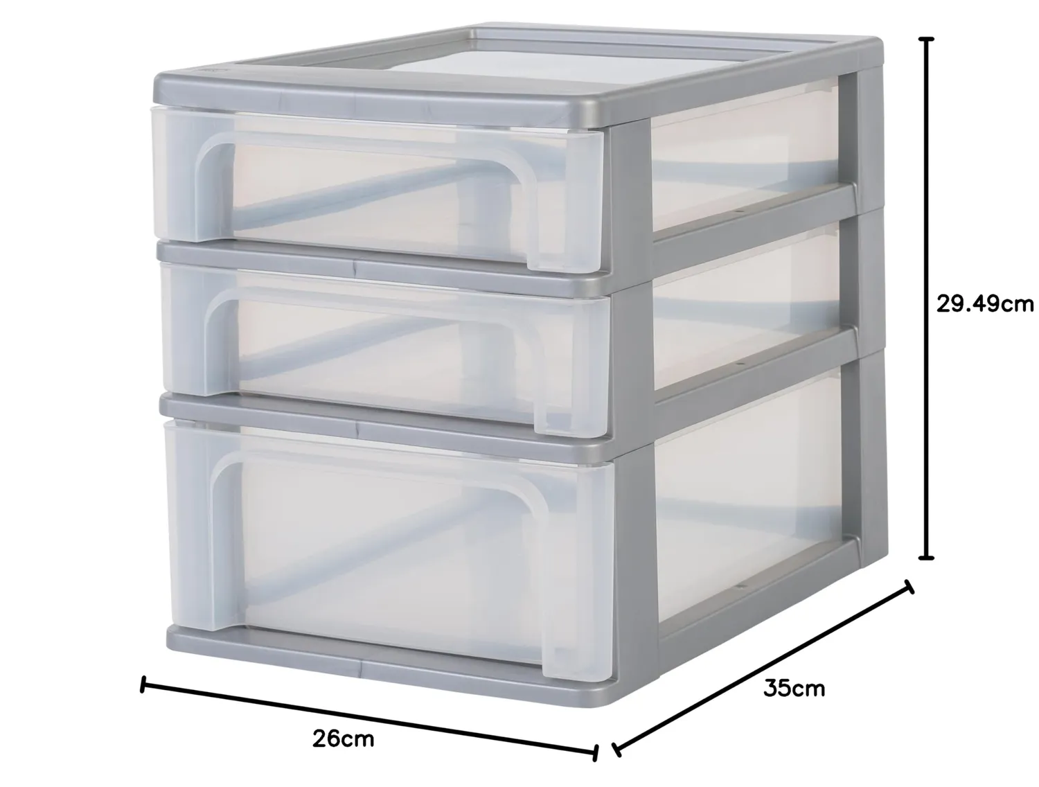 Iris Ohyama Organizer Chest OCH-2021 Schubladenbox Silber 4+7L A4