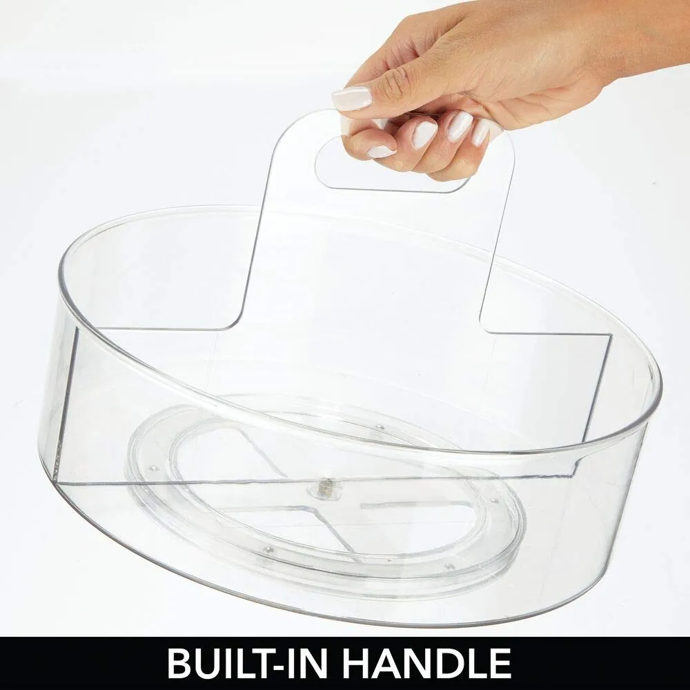mDesign Lazy Susan Gewürzregal Transparent 2er-Set drehbar
