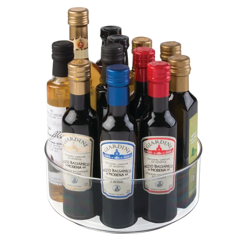 M Design Lazy Susan Gewürzregal Drehteller transparent Kunststoff