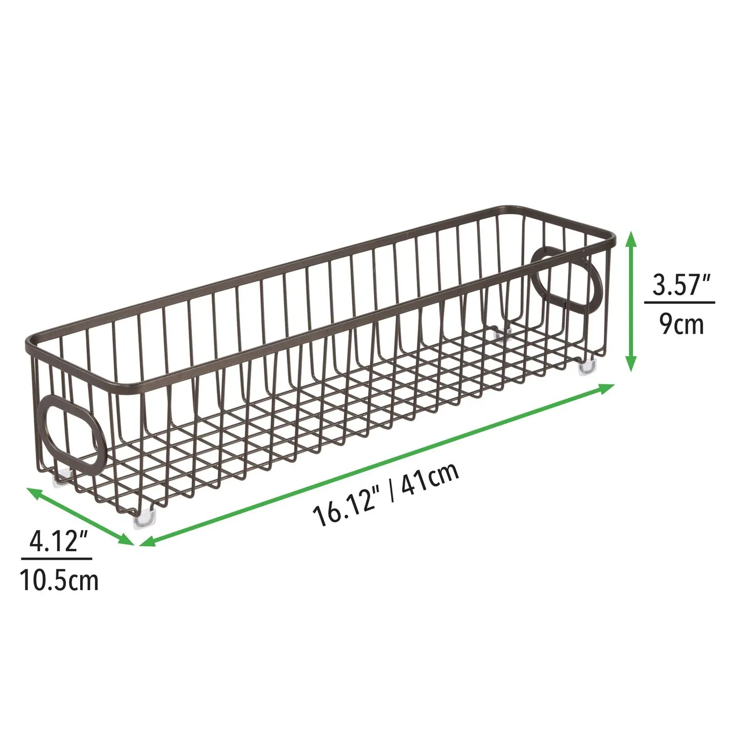 mDesign Küchenkorb Metall Drahtkorb 4er-Set bronzefarben