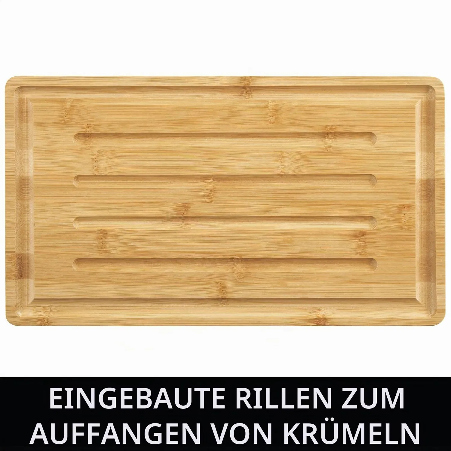 mDesign Brotkasten Holz natur mit Schneidebrett Deckel