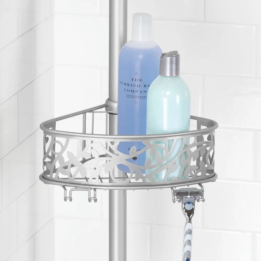 mDesign 8108MDBSTEU Duschregal Ecke silber Teleskop