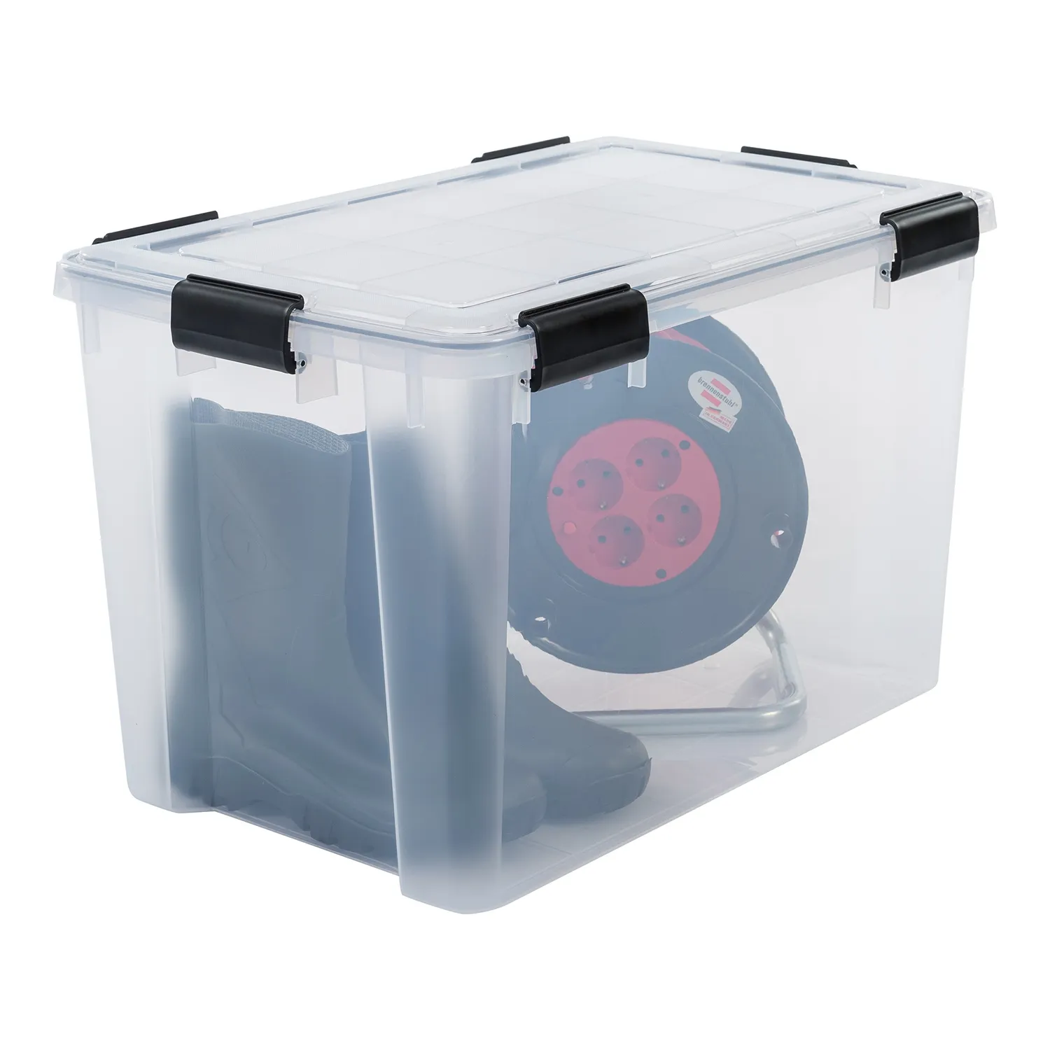 Iris Ohyama AT-LD Aufbewahrungsbox 70L 3er-Set transparent
