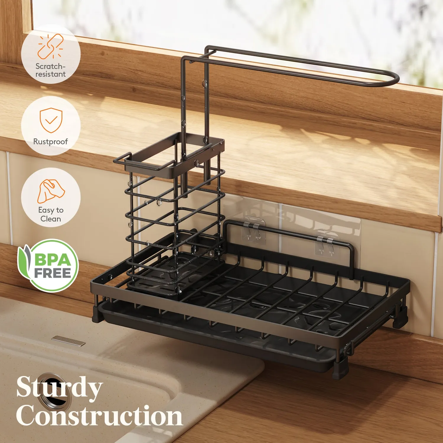 Lifewit Spülbecken Organizer Küchen Caddy Abtropfhalter