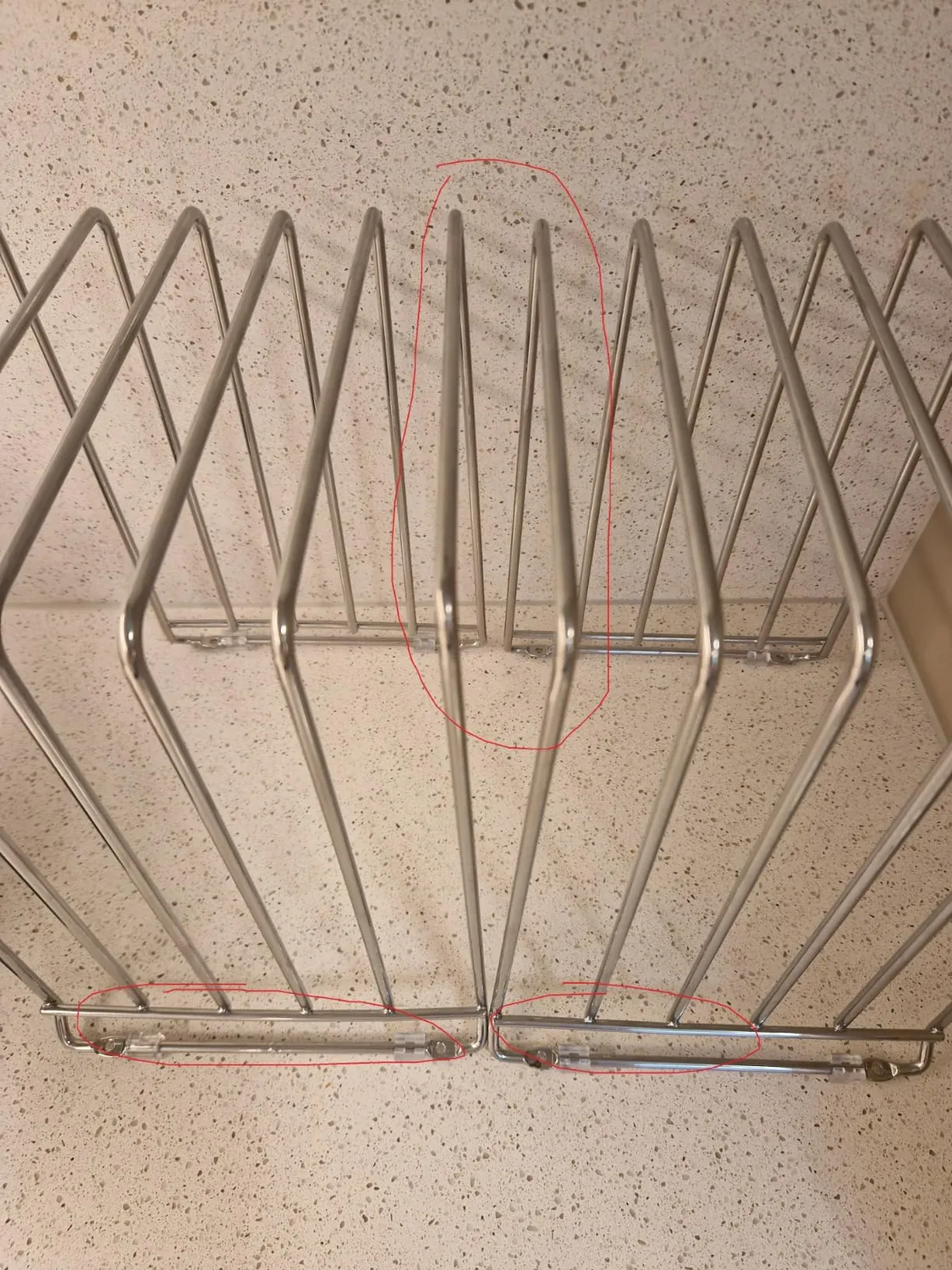 mDesign Deckelhalter Metall 2er-Set silberfarben fünffach