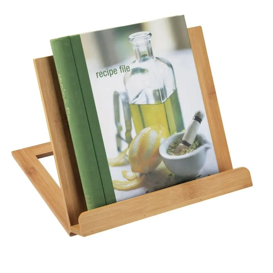 mDesign Buchständer Holz Natur Klappbar Kochbuch