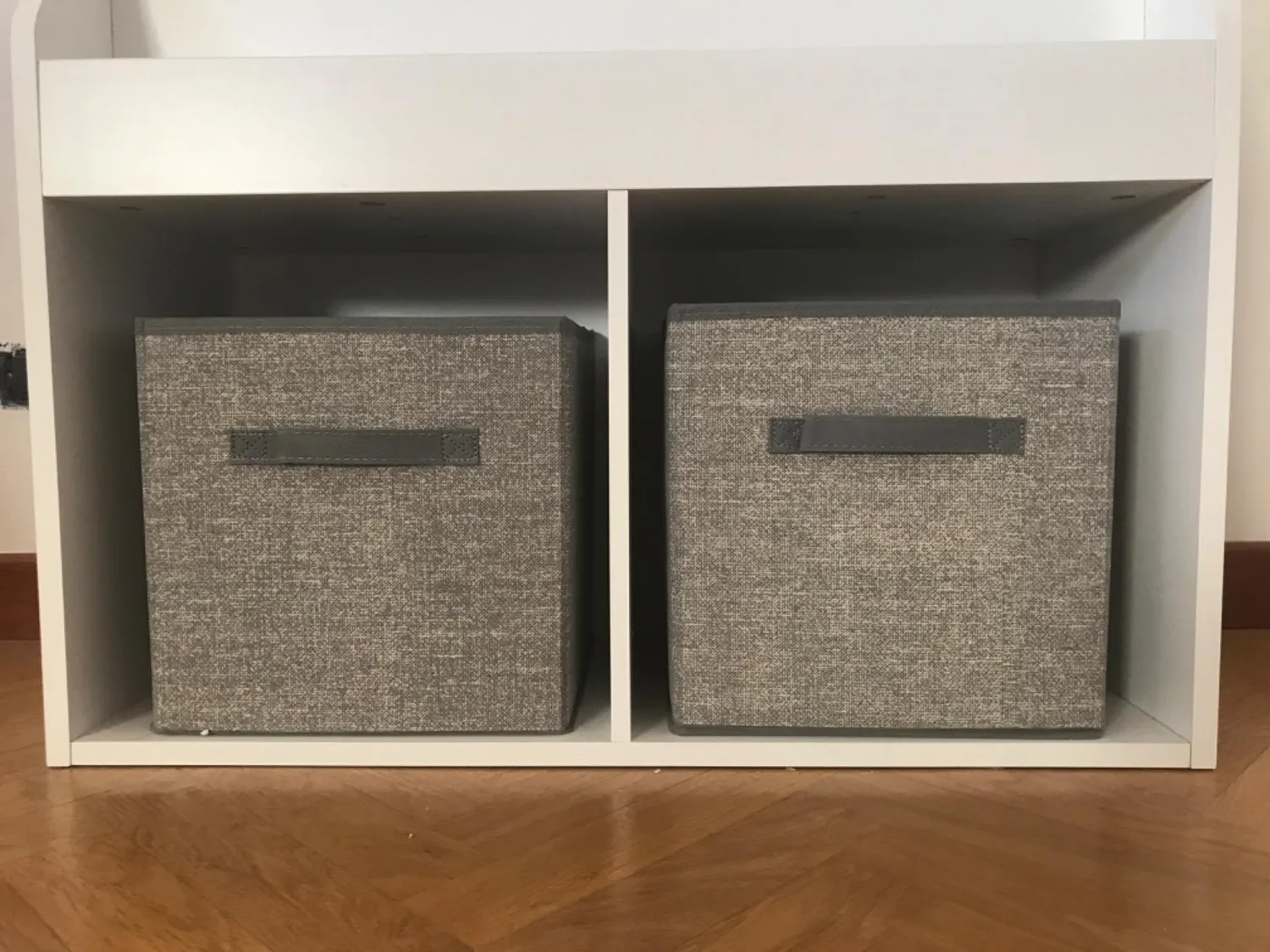 mDesign Aufbewahrungsbox Spielzeugkiste 2er-Set grau Stoff Griffe