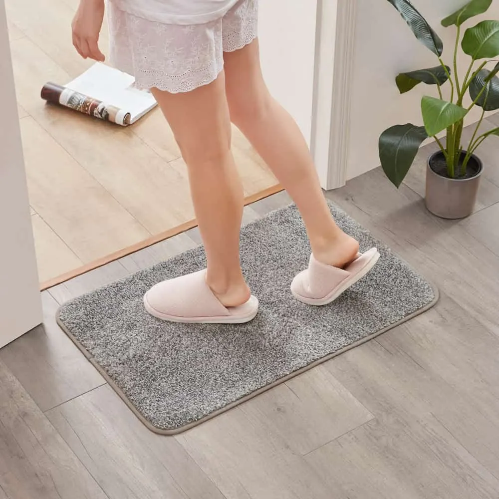 Lifewit Fußmatte waschbar Grau 51x81 cm rutschfest