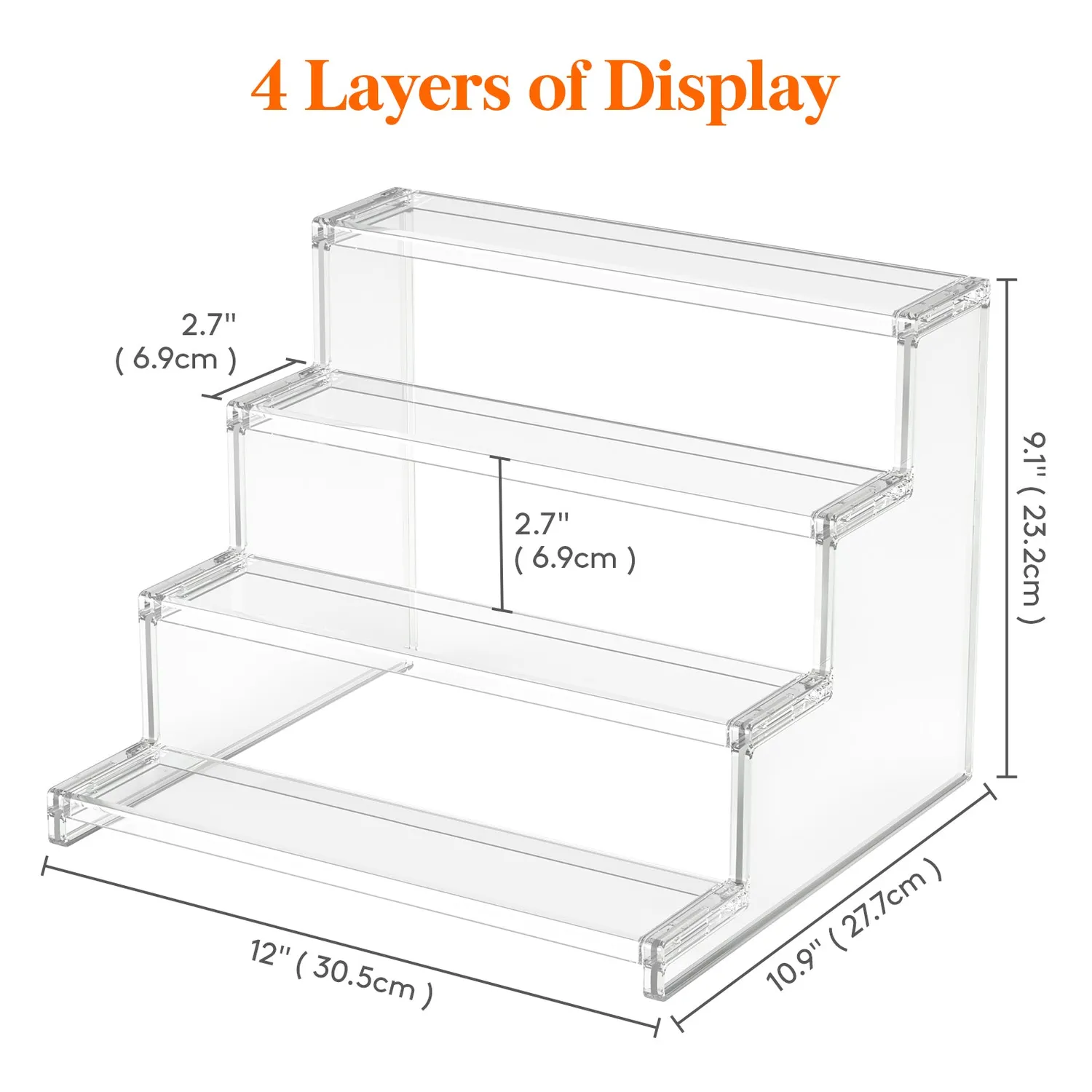 Lifewit Etagere 4-stöckig Cupcake Ständer transparent 1 Stück