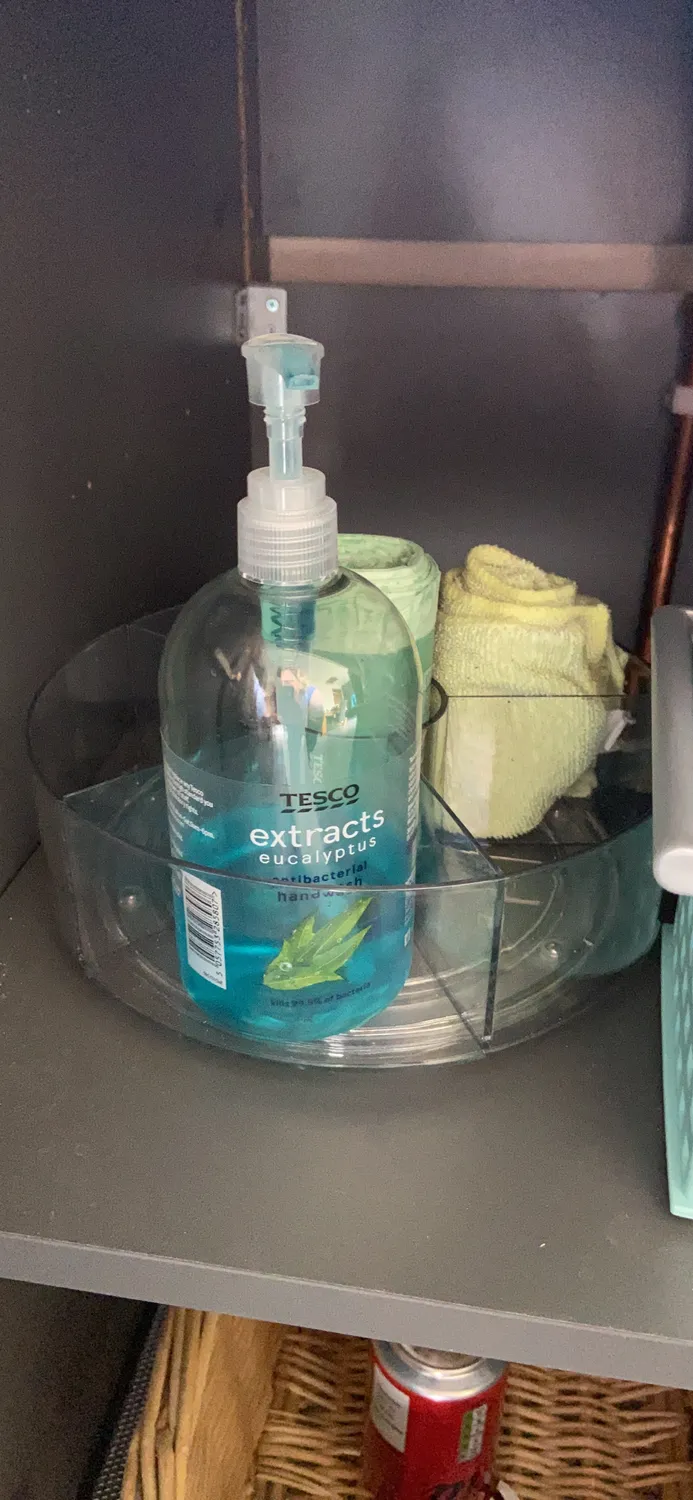 mDesign Lazy Susan Drehteller 5 Fächer Transparent