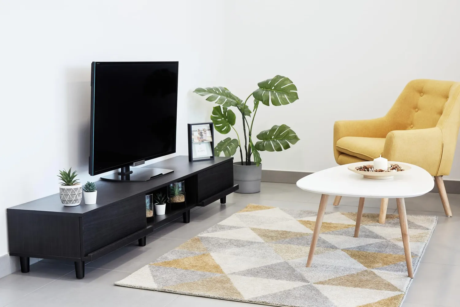 Iris Ohyama BAB-180A TV Lowboard 180 cm schwarze Eiche