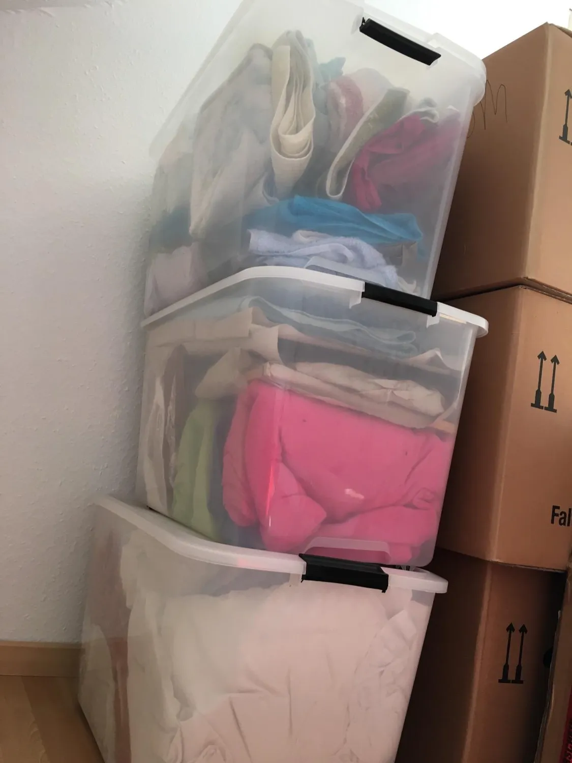 Iris Ohyama TBR-70 Aufbewahrungsbox 70L 4er-Set transparent