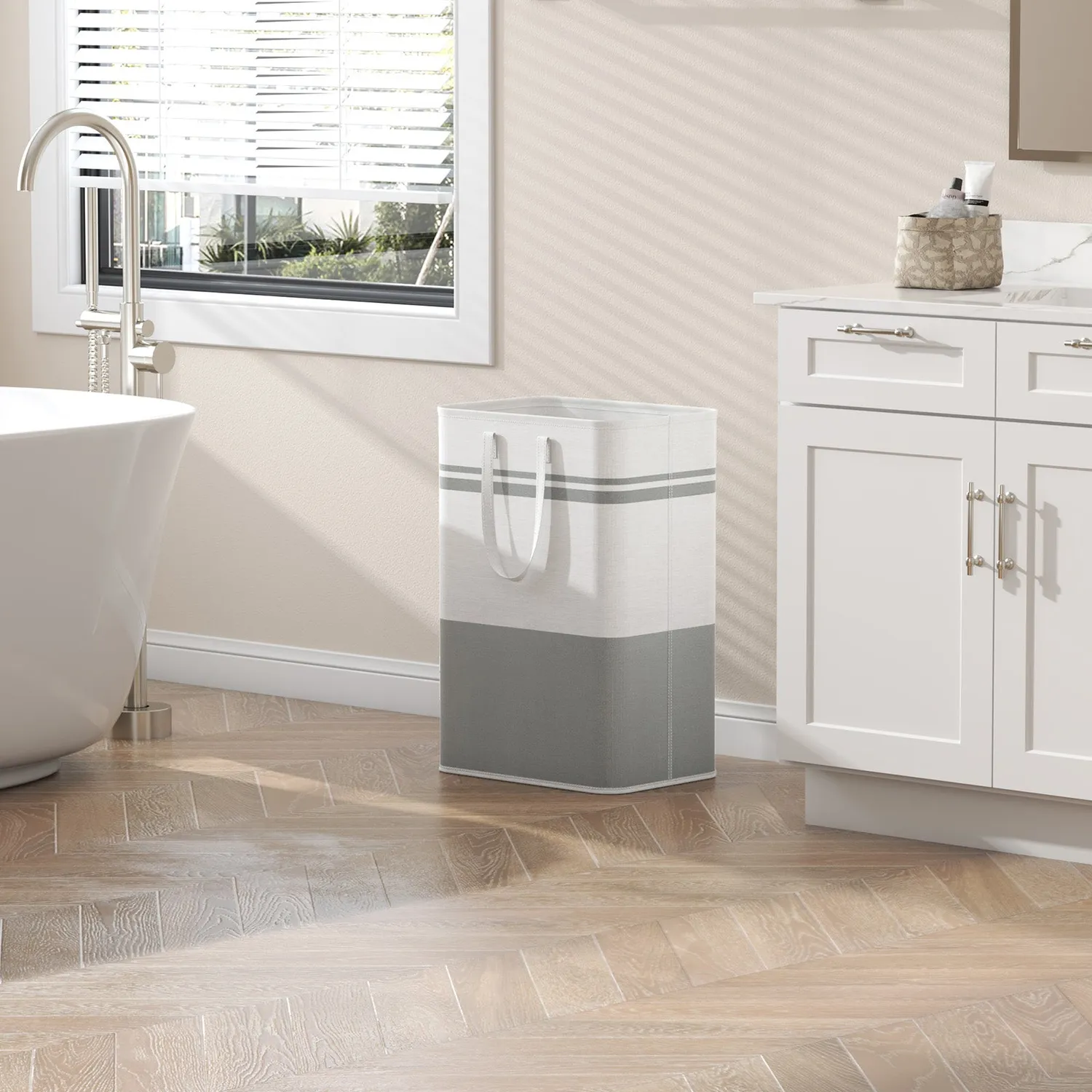 Lifewit Wäschekorb 2x 80 L faltbar Polyester wasserdicht