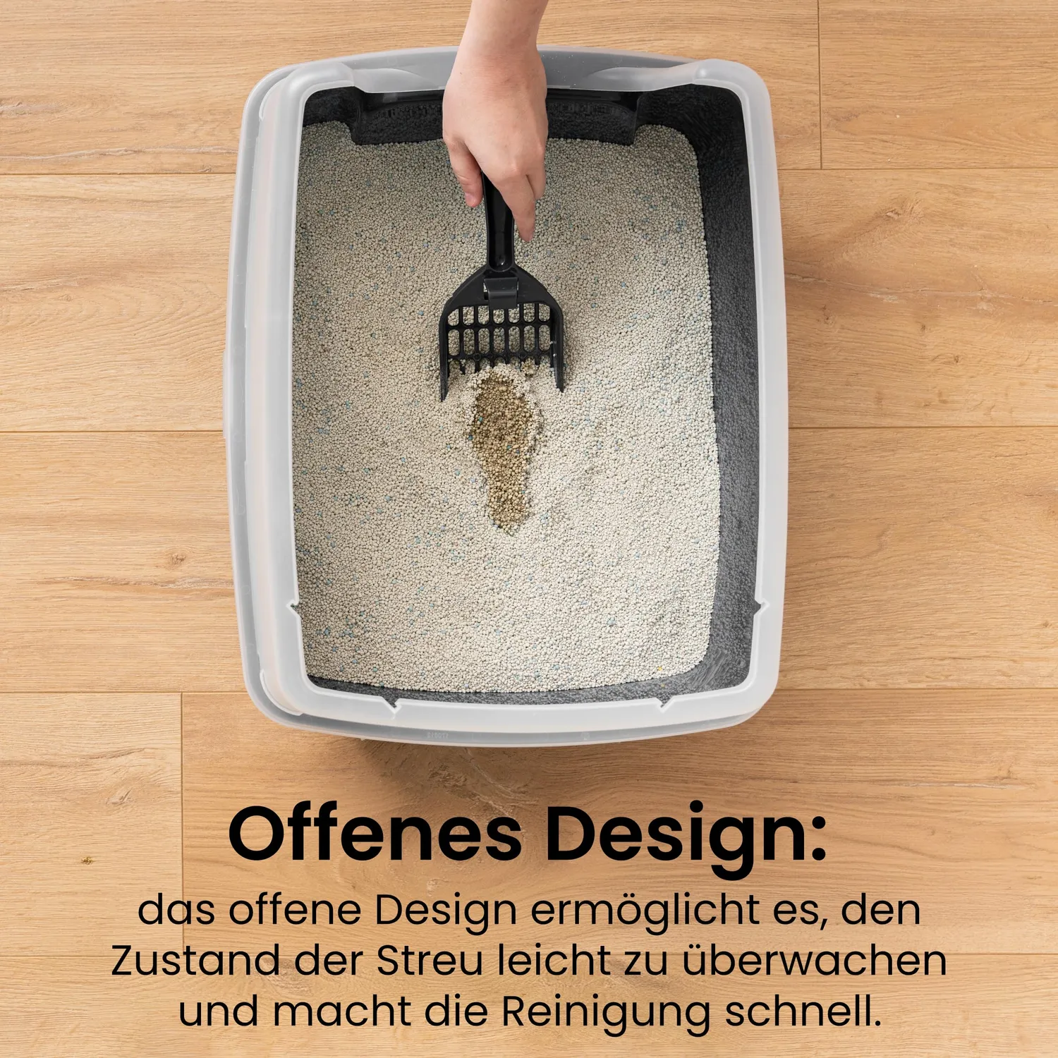 Iris Ohyama CLH-12 Katzenklo offen Taupe mit Schaufel