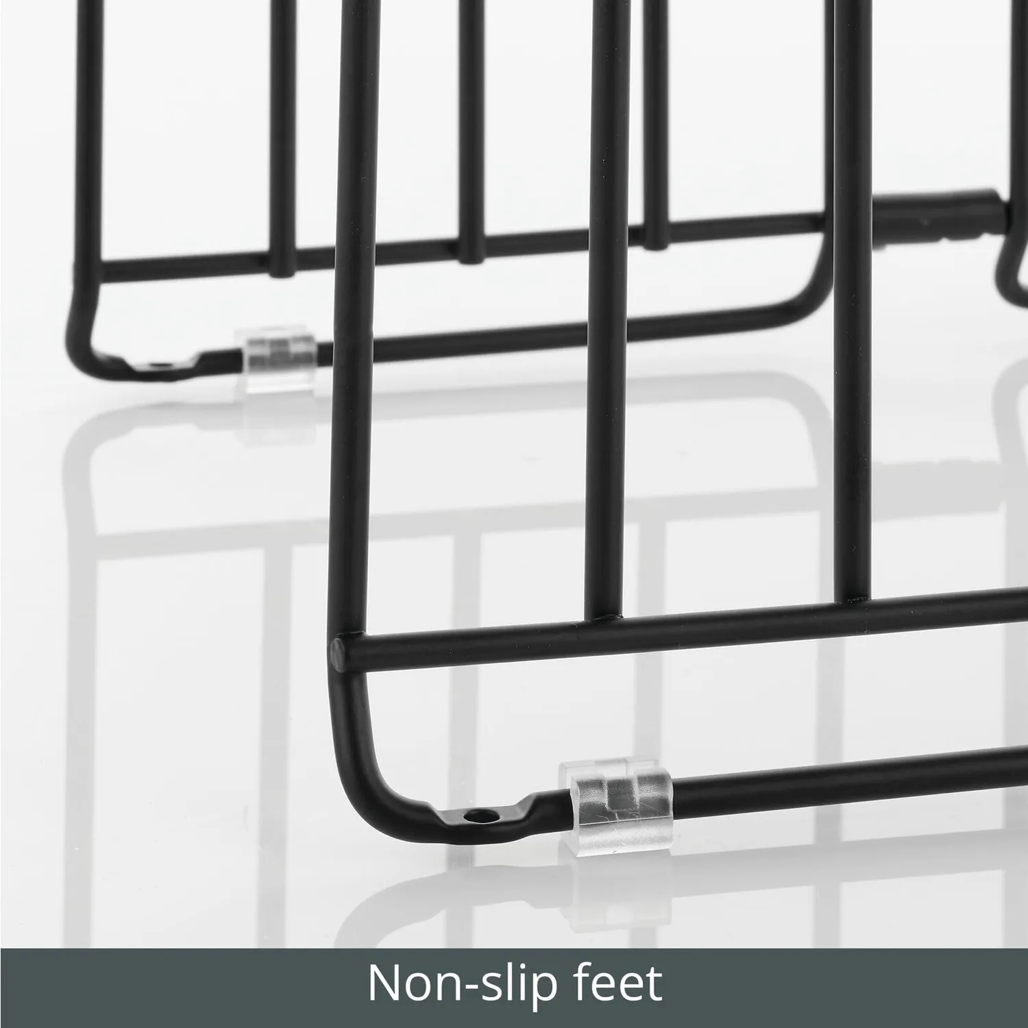 mDesign Küchen Organizer Metall Pfannenhalter 8 Fächer schwarz