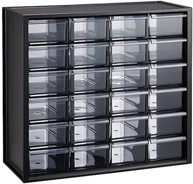 Iris Ohyama PC-310 Sortimentskasten 24 Schubladen schwarz