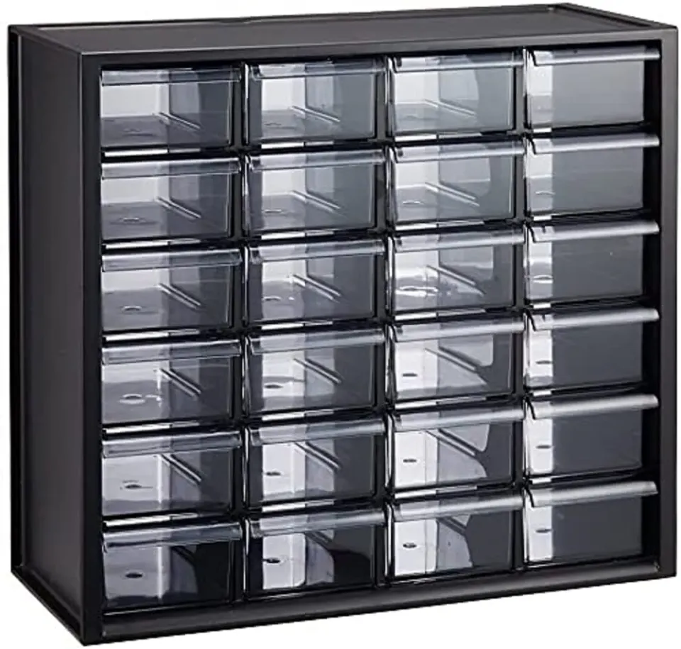 Iris Ohyama PC-310 Sortimentskasten 24 Schubladen schwarz