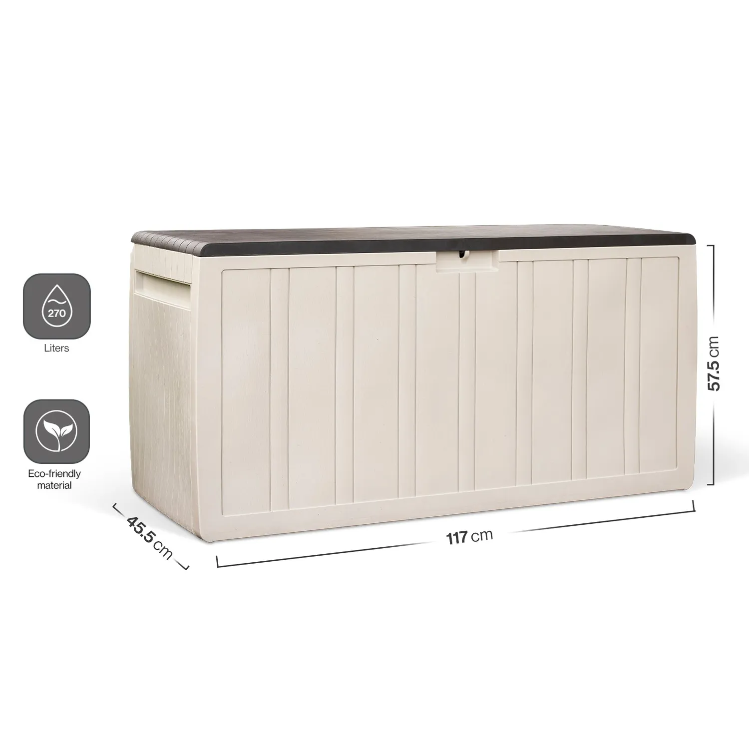 Kreher Leonardo Kissenbox 270 Liter Creme Weiß