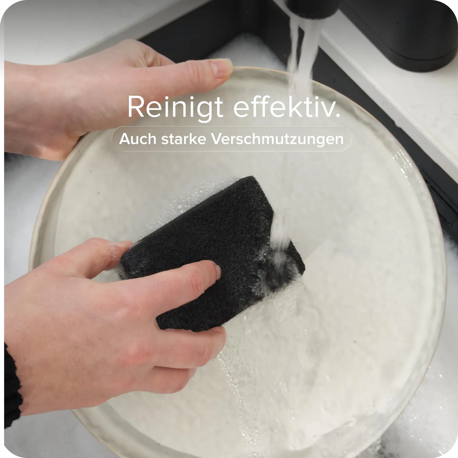 Black SVAMP Küchenschwamm 12 Stück schwarz PU-Schaum