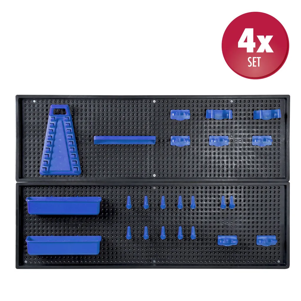 Kreher Werkzeuglochwand Kunststoff 80x50 cm Blau 2er Set