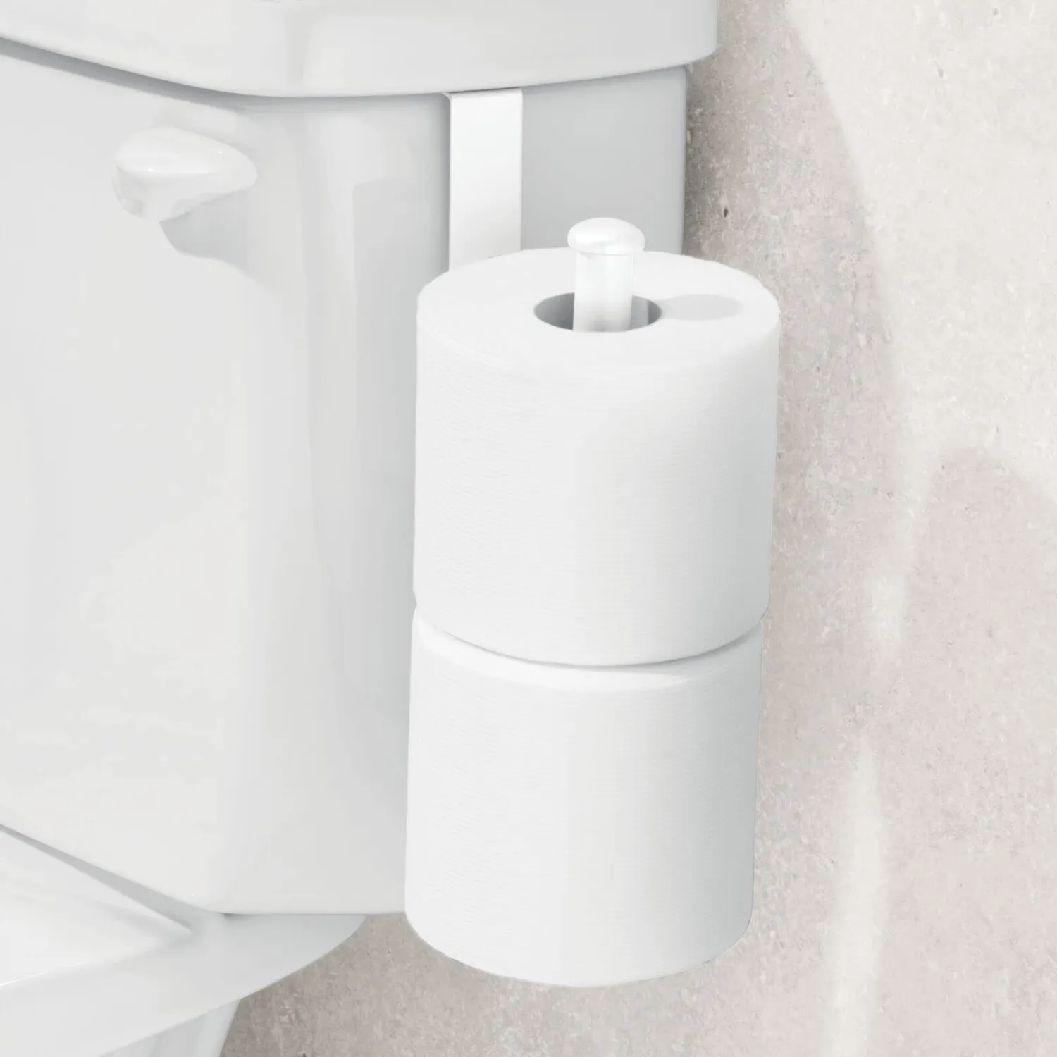 mDesign Toilettenpapierhalter Spülkasten weiß 2 Rollen