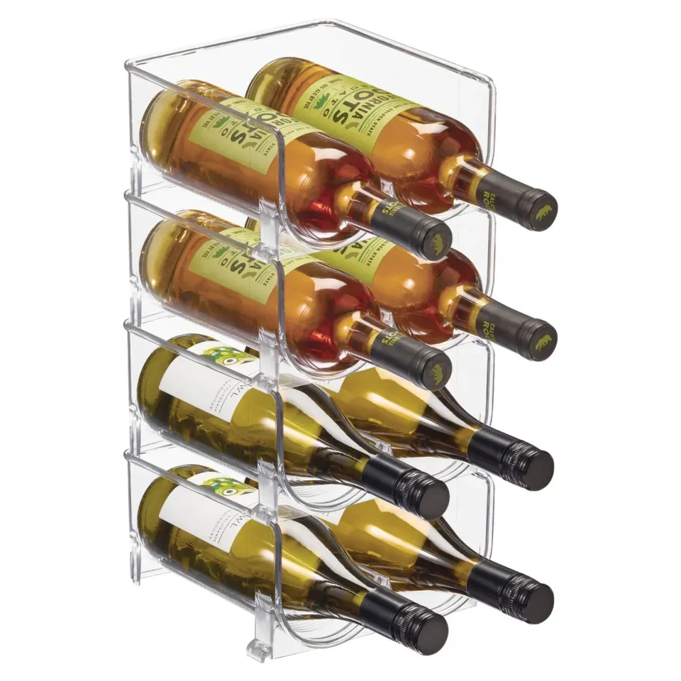 M Design Weinständer Flaschenhalter 8 Flaschen transparent