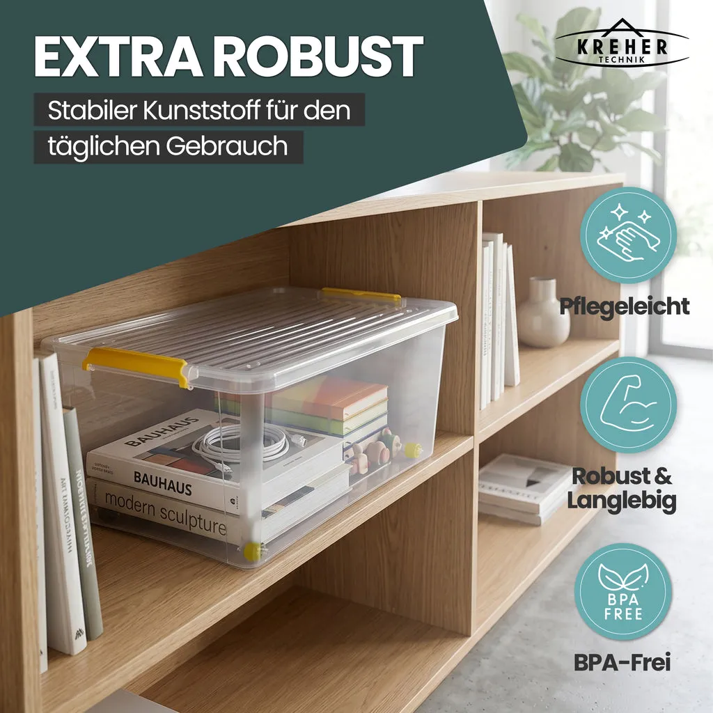 Kreher Simple Store Aufbewahrungsbox 40 Liter transparent