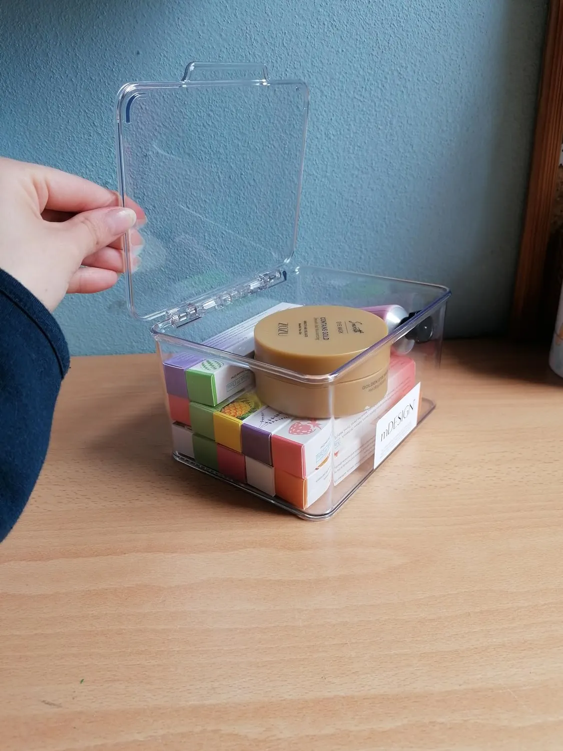 mDesign Spielzeugbox transparent 4er-Set mit Deckel Kunststoff