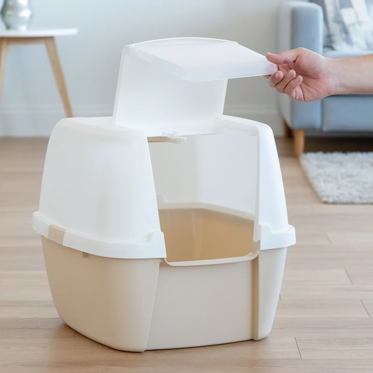 Iris Ohyama CLH-17J Katzenklo XXL Haube Jumbo Beige Haube