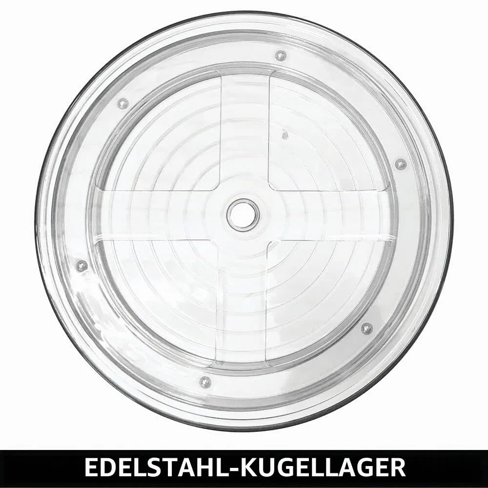 M Design Lazy Susan Gewürzregal Drehteller transparent Kunststoff