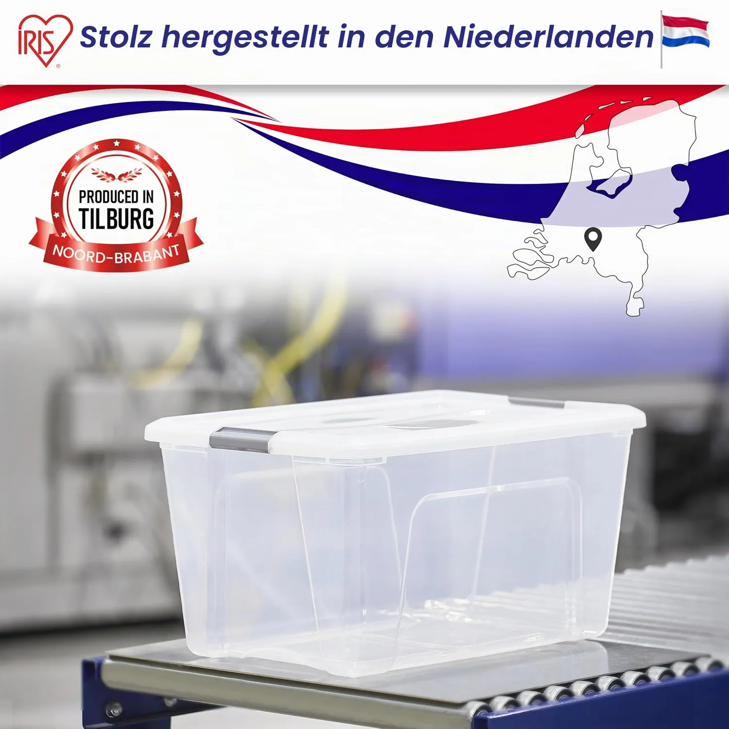 Iris Ohyama NTB-45 Aufbewahrungsbox schwarz 45L 6er-Set