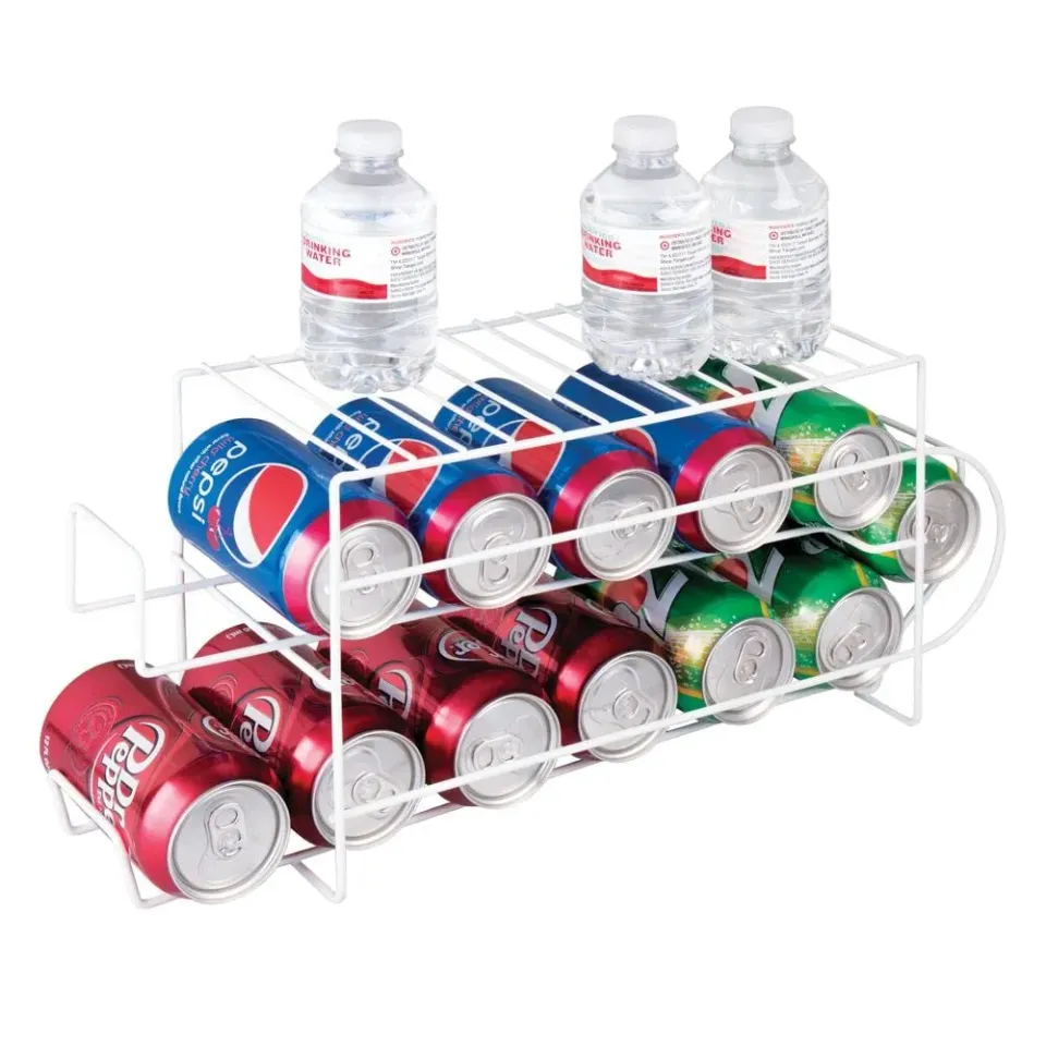 mDesign 9519MDKEU Dosenhalter weiß Metall 12 Dosen