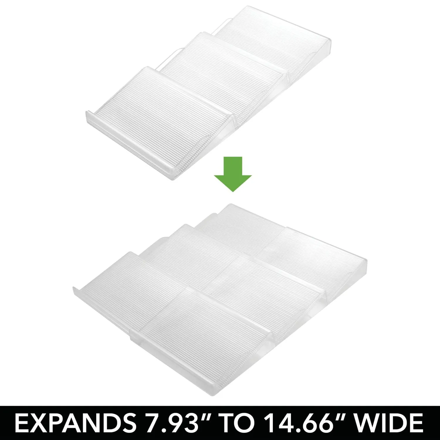 mDesign Schubladeneinsatz 3 Ebenen transparent ausziehbar
