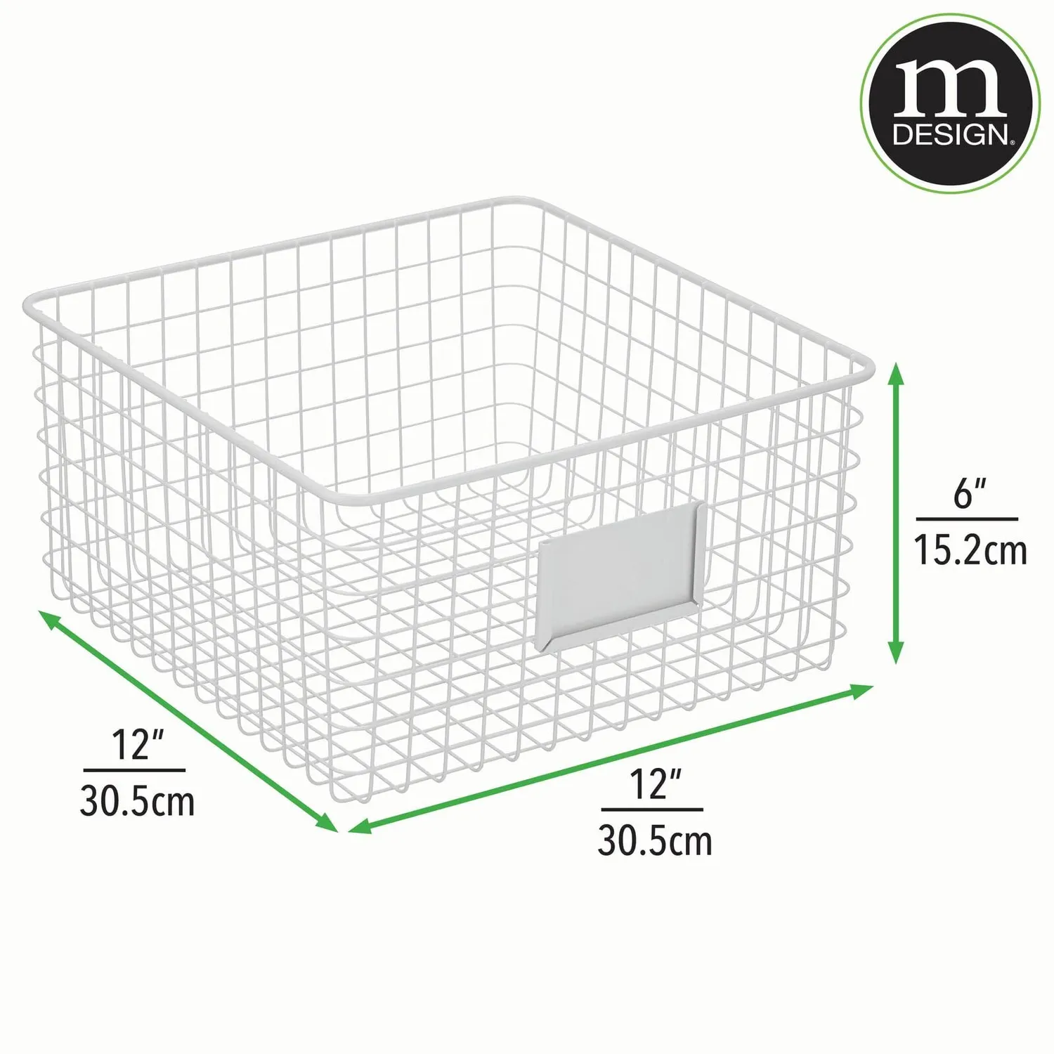 mDesign Allzweckkorb Metall Drahtkorb 2er-Set weiß