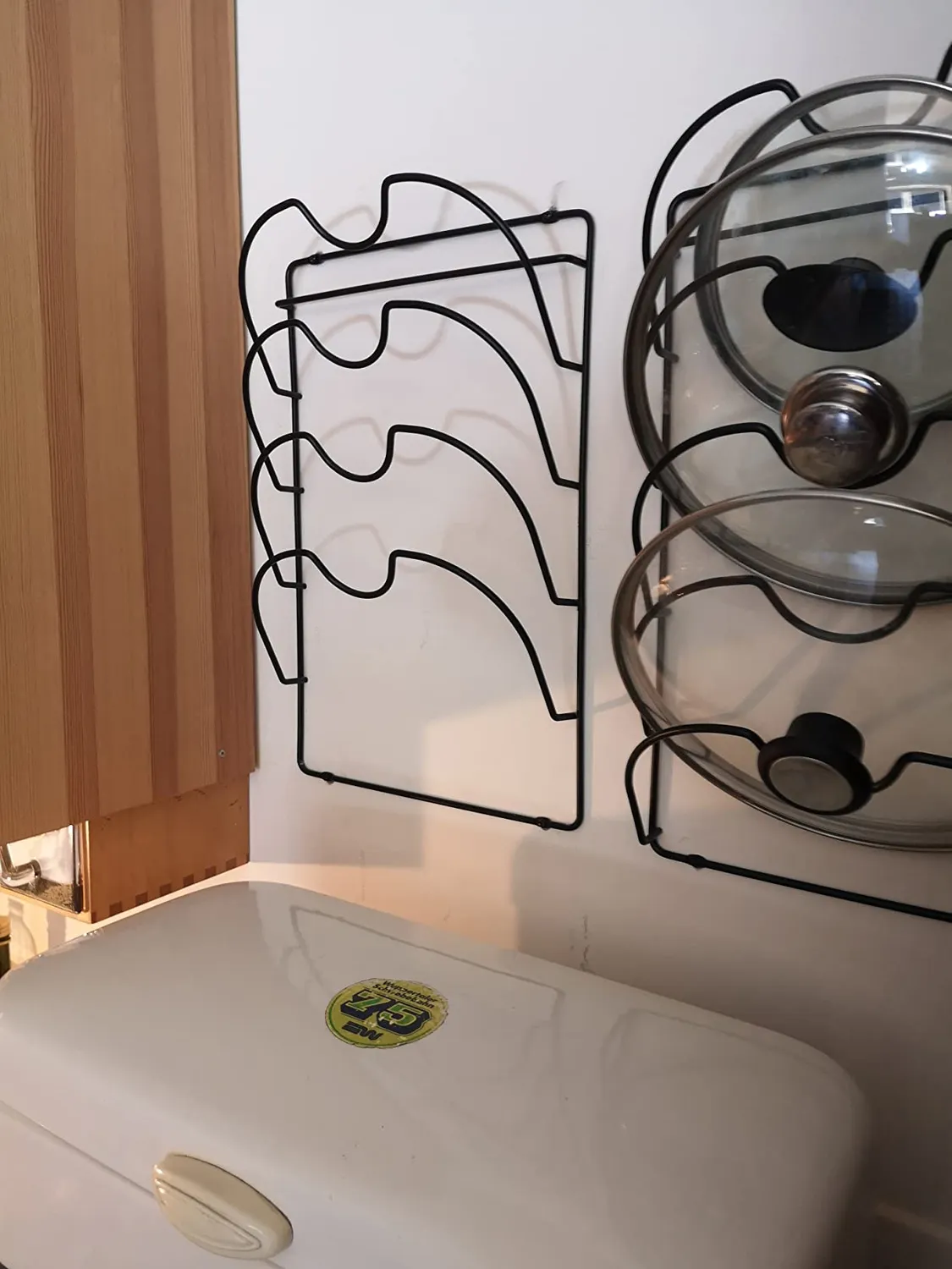 mDesign Topfdeckelhalter Deckelständer schwarz für 5 Deckel